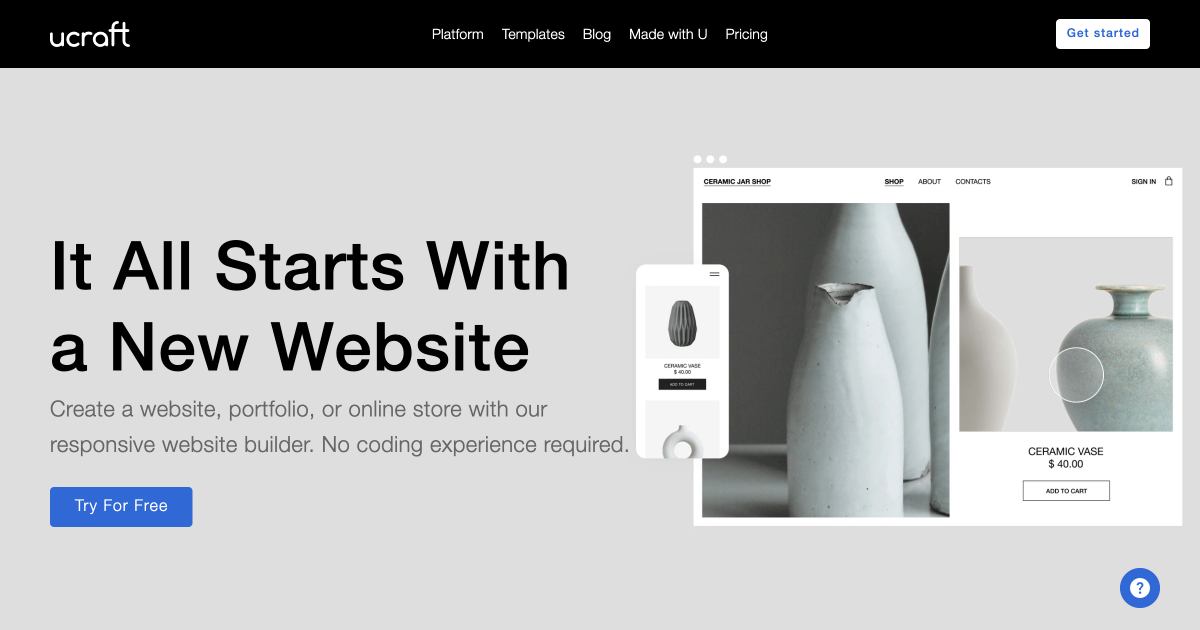 Create a Website in Minutes | Free Website Builder | Ucraft