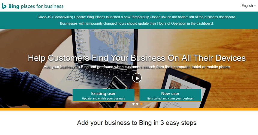 Bing Places для бизнеса
