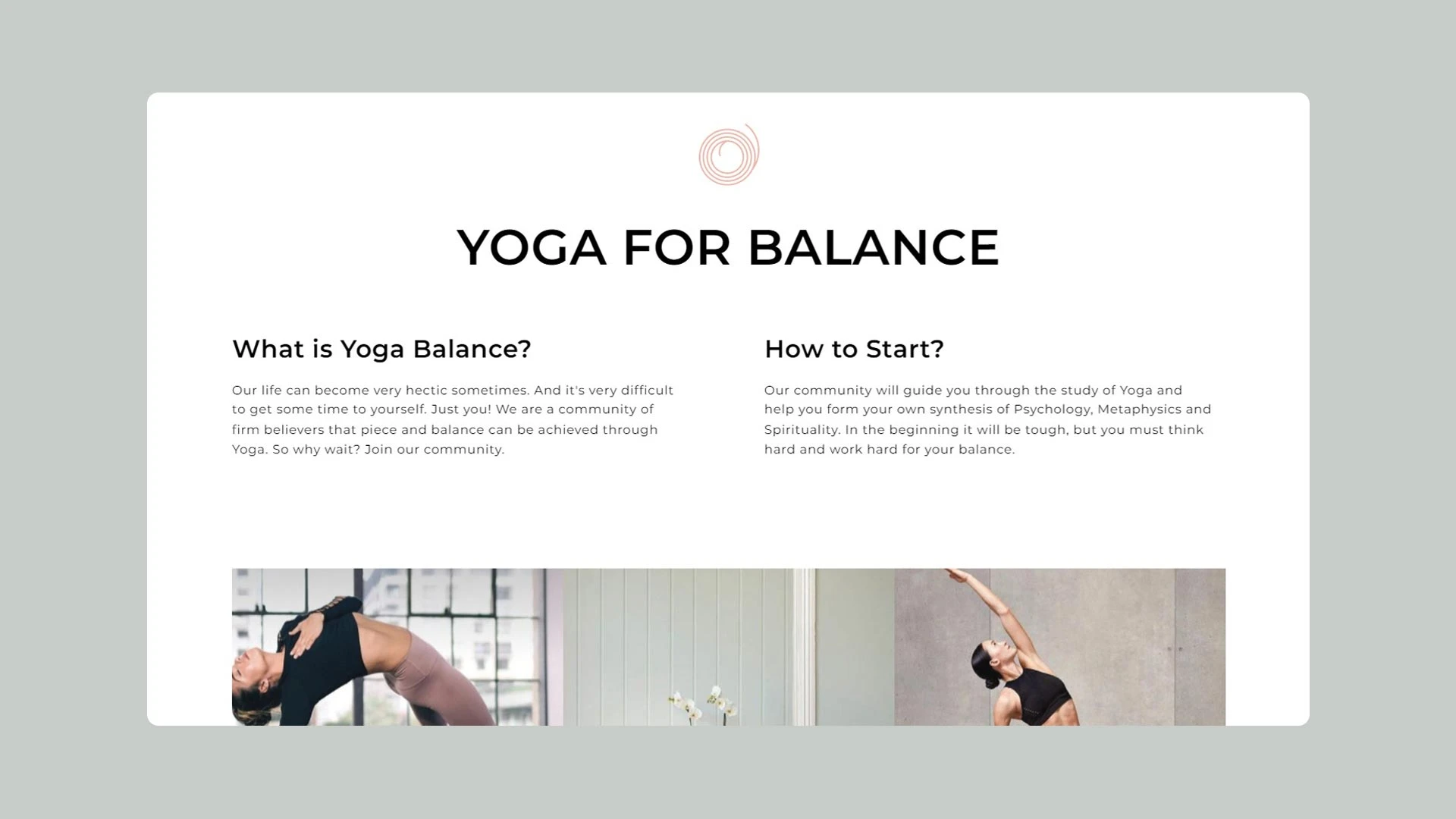 популярные вопросы в шаблоне Yogabalance