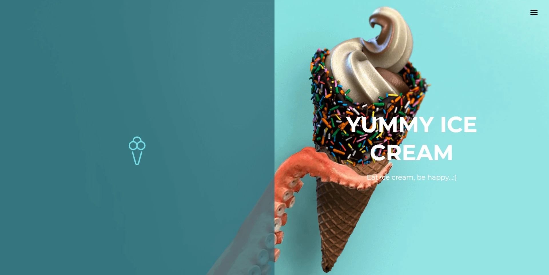 Ice Cream Free Website Template