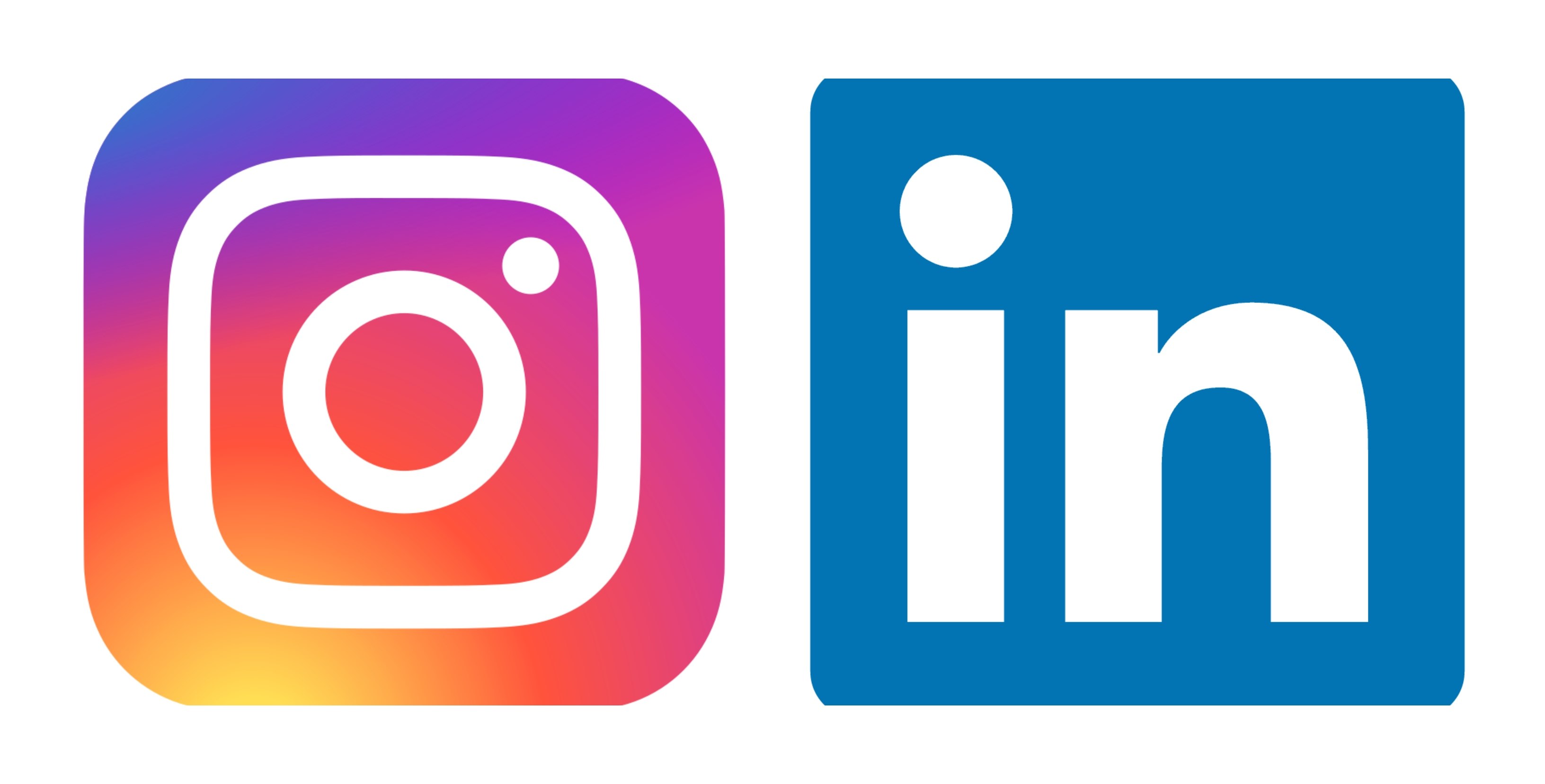 Instagram and linkdin logos