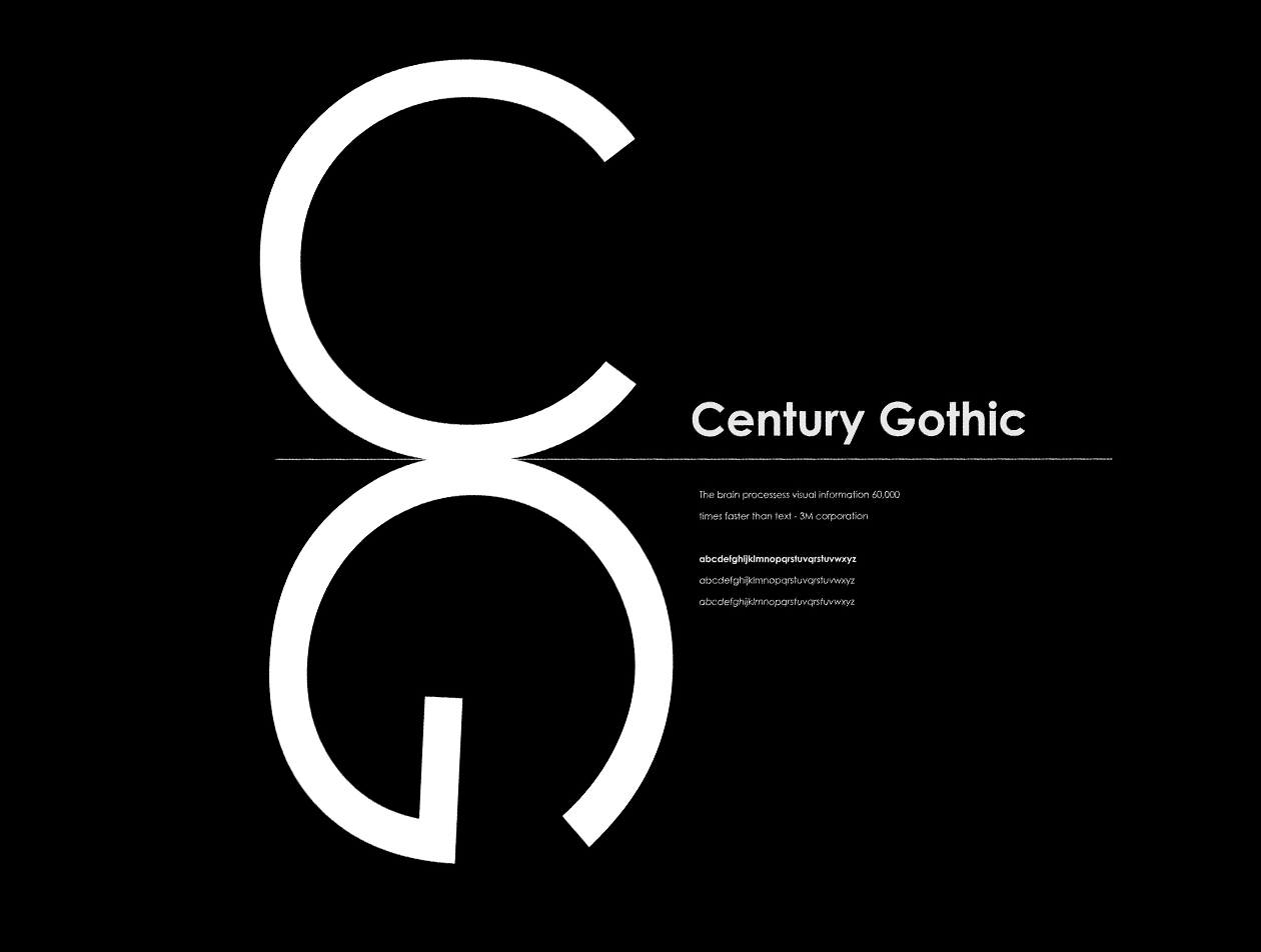 web safe font-century gothic