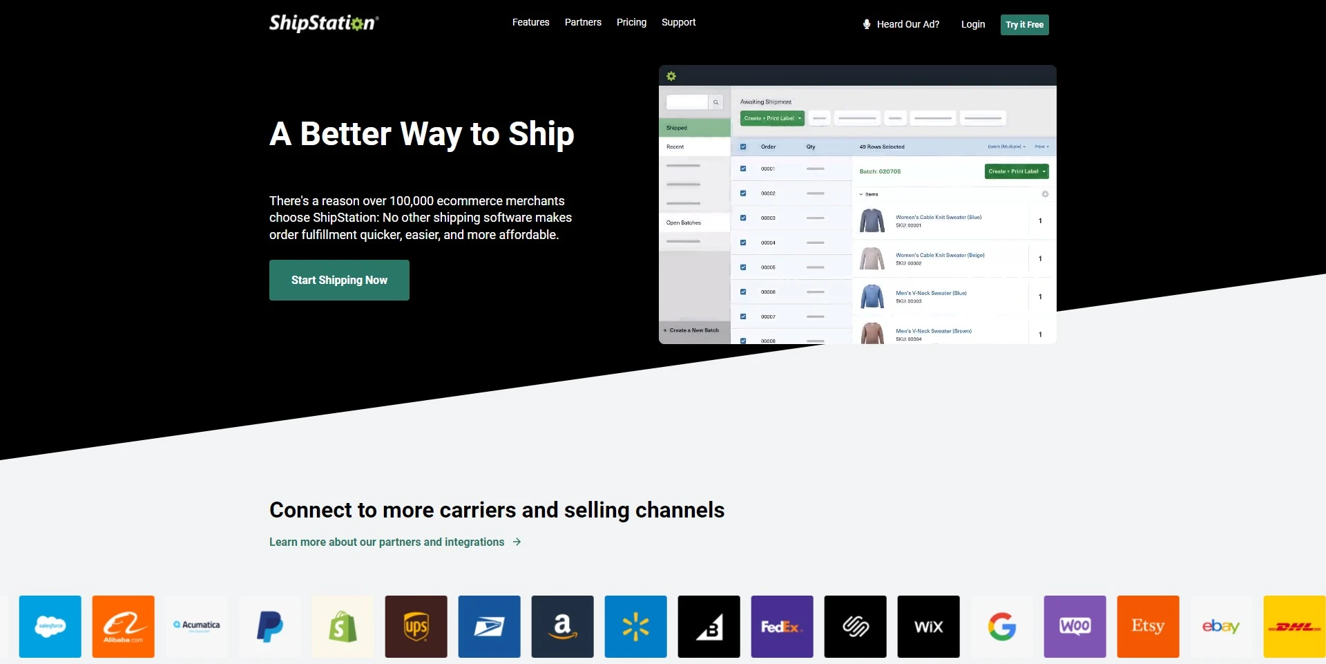 integration with shipstation