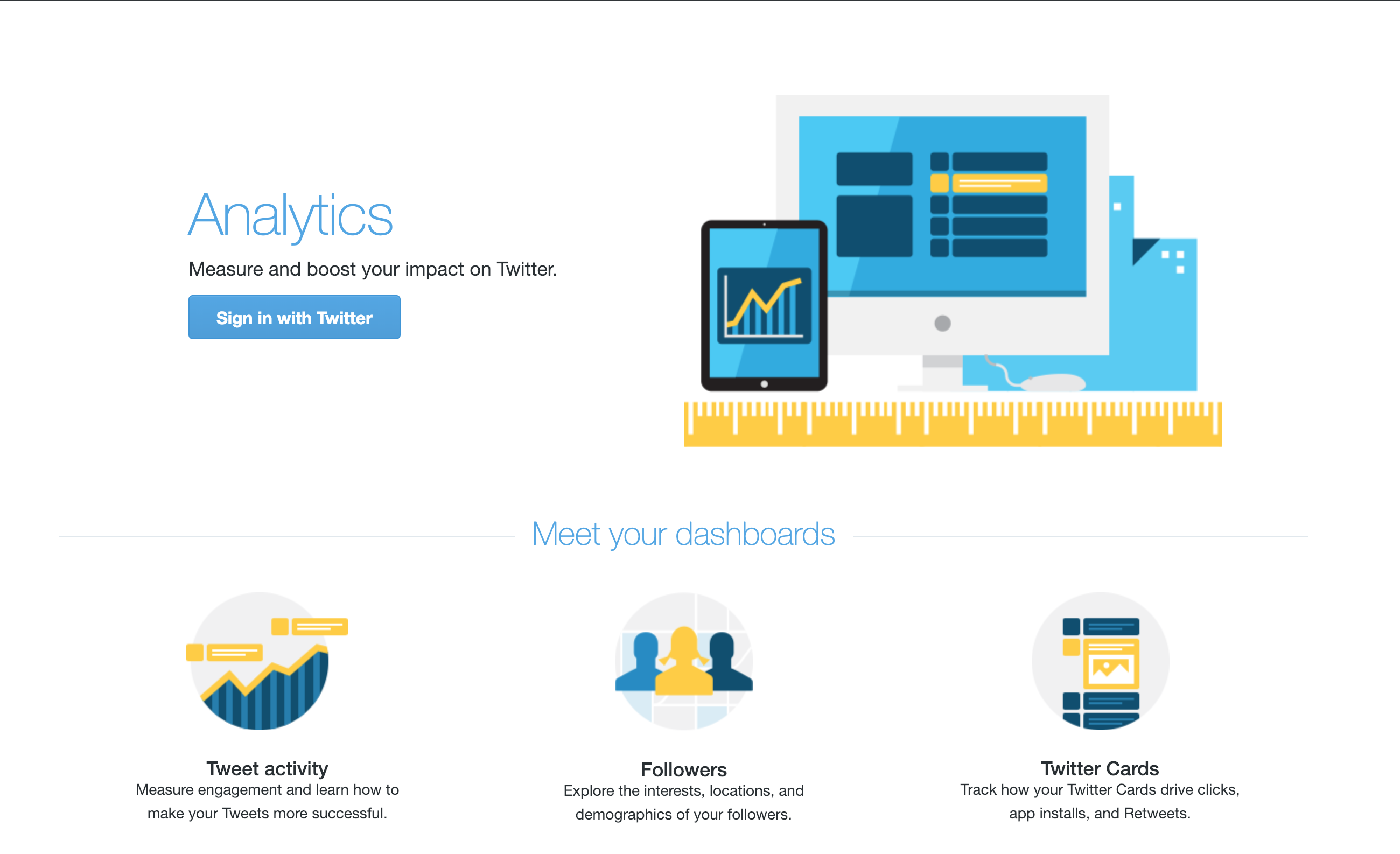 Screenshot from Twitter Site of Twitter Analytics