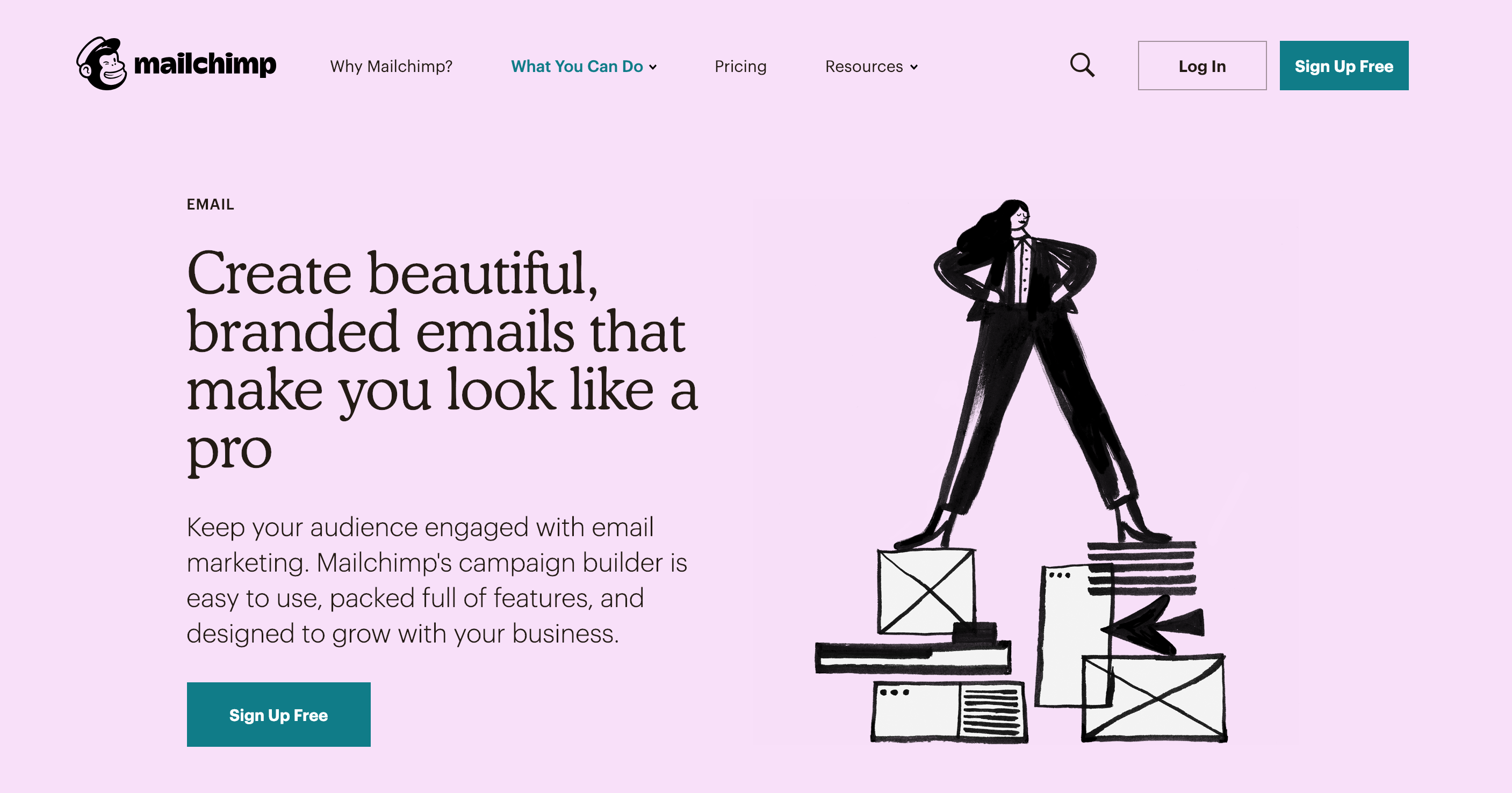 Mailchimp homepage