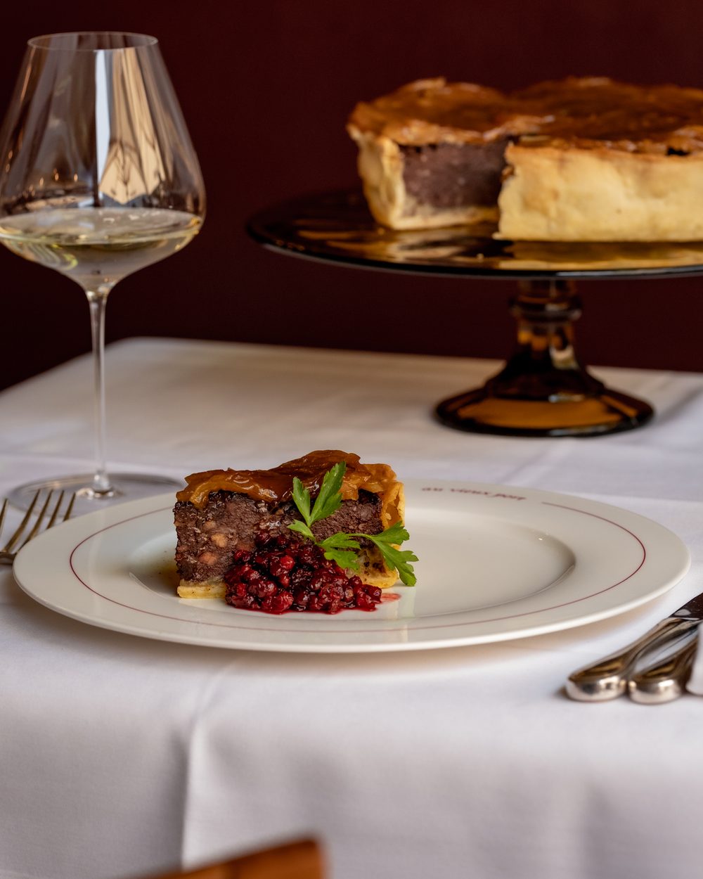 Punt Tarte au Boudin Basque met gekonfijte ui en veenbessen